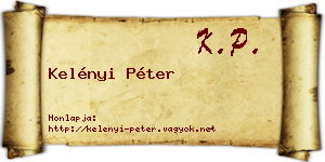 Kelényi Péter névjegykártya